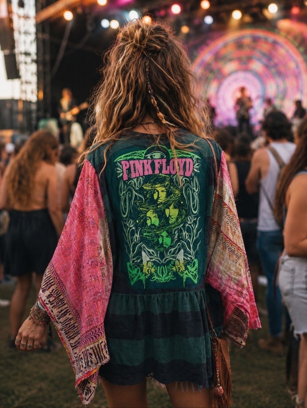 #2 Pink Floyd Women's Long Sleeve Top - Black and Pink